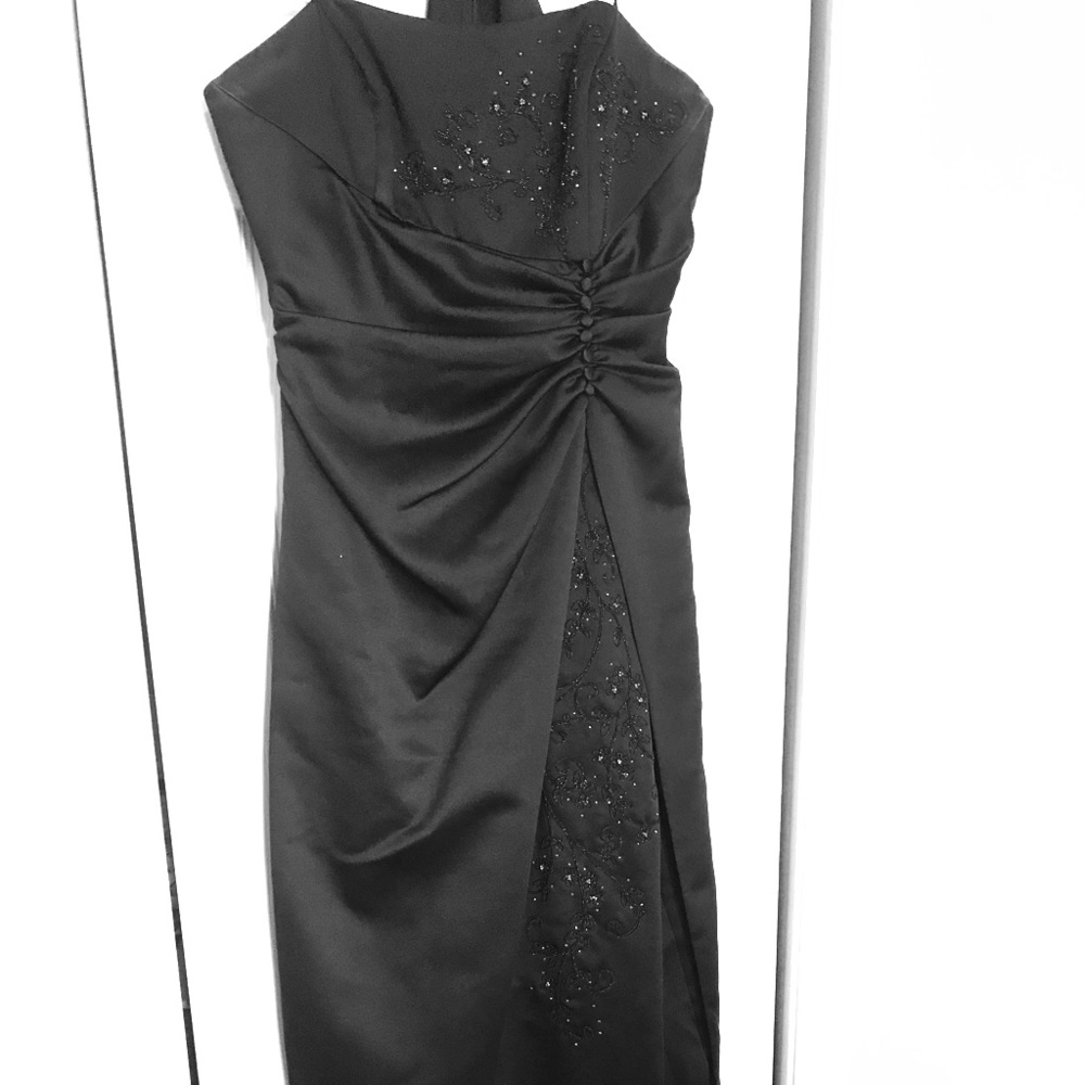 Black Spaghetti Strap Long Formal/Prom Dress